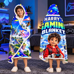 Custom Photo Fantasy Gamer Gifts For Kids - Personalized Snuggle Blanket