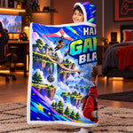 Custom Photo Fantasy Gamer Gifts For Kids - Personalized Snuggle Blanket