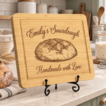 Custom Name Sourdough Bread Gifts For Bakers - Personalized Engraved Wooden Cutting Board