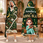 Custom Name Enchanted Reading Nook Gifts For Book Lovers - Personalized Snuggle Blanket