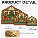Custom Family Name Key Holder Gifts - Personalized Wooden Key Holder