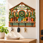 Custom Family Name Key Holder Gifts - Personalized Wooden Key Holder