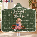 Custom Name Girl Who Loves Books Gifts For Book Lovers - Personalized Snuggle Blanket