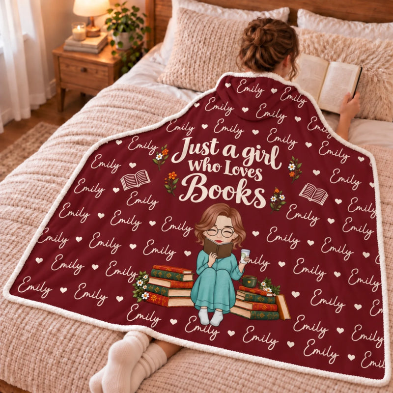 Custom Name Bookish Reader Gifts For Book Lovers - Personalized Snuggle Blanket