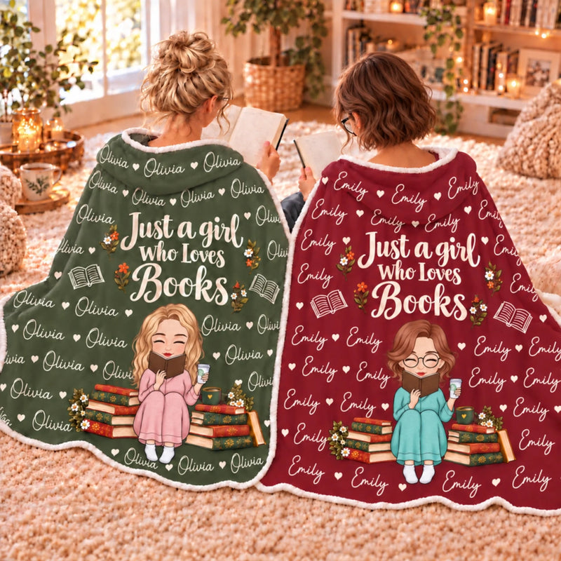 Custom Name Bookish Reader Gifts For Book Lovers - Personalized Snuggle Blanket