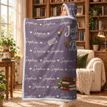 Custom Name Bookish Reader Gifts For Book Lovers - Personalized Snuggle Blanket