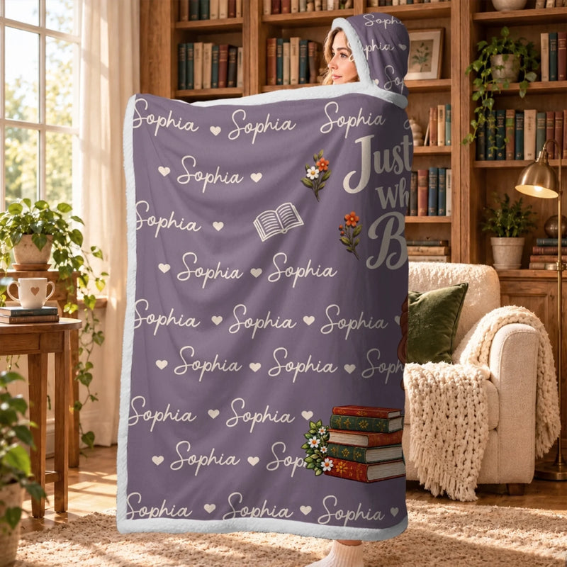 Custom Name Bookish Reader Gifts For Book Lovers - Personalized Snuggle Blanket