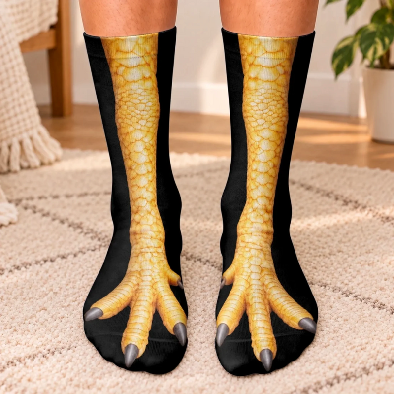 Custom Funny Bird Feet Gifts for Animal Lovers - Personalized Middle Tube Socks