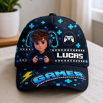 Custom Name Video Game Character Gifts for Boys - Personalized Classic Cap