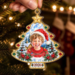 Custom Photo Christmas Tree Gifts For Kids - Personalized Acrylic Ornament