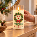 Custom Name Christmas Gifts for Families - Personalized LED Candle Light