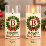Custom Name Christmas Gifts for Families - Personalized LED Candle Light