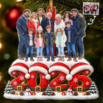 Custom Photo Christmas Family Keepsake - Personalized Acrylic Ornament