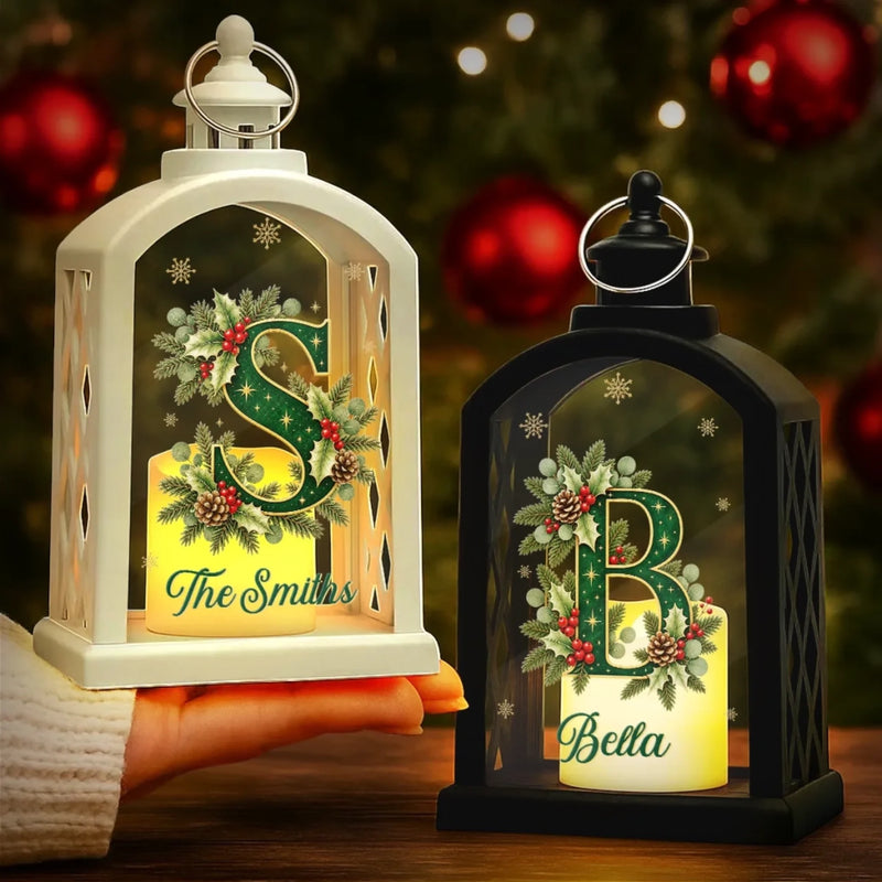 Custom Family Name Christmas Gifts - Personalized LED Candle Lantern