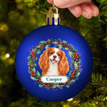 Custom Pet Photo Christmas Wreath Gifts For Dog And Cat Lovers - Personalized Full Wrap Ball Ornament