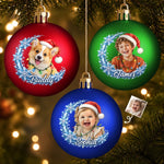 Custom Photo Christmas Snowflake Gifts For Families - Personalized Full Wrap Ball Ornament
