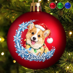 Custom Photo Christmas Snowflake Gifts For Families - Personalized Full Wrap Ball Ornament