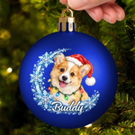 Custom Photo Christmas Snowflake Gifts For Families - Personalized Full Wrap Ball Ornament