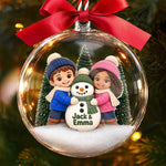 Custom Name Christmas Gifts for Kids - Personalized 3D Acrylic Ball Ornament