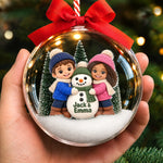 Custom Name Christmas Gifts for Kids - Personalized 3D Acrylic Ball Ornament