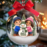 Custom Name Christmas Gifts for Kids - Personalized 3D Acrylic Ball Ornament