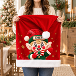 Custom Name Christmas Character Chair Decor - Personalized Chair Cover