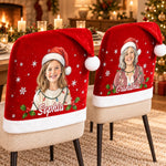 Custom Name Christmas Gifts for Grandma and Granddaughter - Personalized Chair Cover
