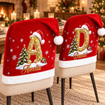 Custom Name Christmas Chair Decor for Family - Personalized Chair Cover