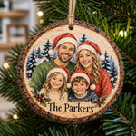 Custom Family Photo Christmas Keepsake Gifts - Personalized Ornament