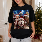 Custom Funny Pet Photo Christmas Selfie Gifts for Dog And Cat Lovers - Personalized Comfort T-Shirt