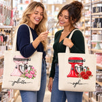 Custom Floral Stand Mixer Baking Gifts For Women, Bakers - Personalized Corduroy Tote Bag