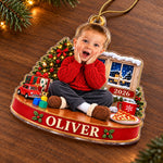 Custom Photo Surprised Kids Christmas Gifts - Personalized Acrylic Ornament