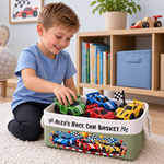 Custom Name Race Car Gifts for Kids - Personalized Storage Basket