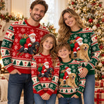Custom Santa Riding Dog Christmas Gifts For Dog And Cat Lovers, Pet Lovers - Personalized Ugly Sweatshirt