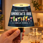 Custom Home Bar Decor - Personalized LED Bottle Light Topper