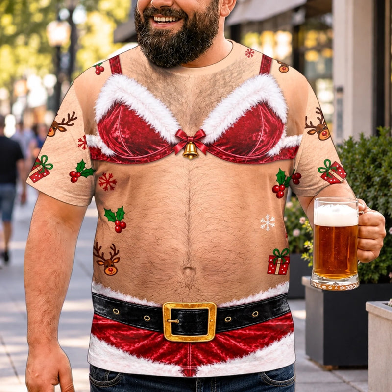 Custom Funny Santa Christmas Gifts For Men - Personalized T-shirt
