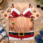 Custom Funny Santa Christmas Gifts For Men - Personalized T-shirt