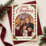 Custom Photo Christmas Family Gifts - Personalized Christmas Greeting Card