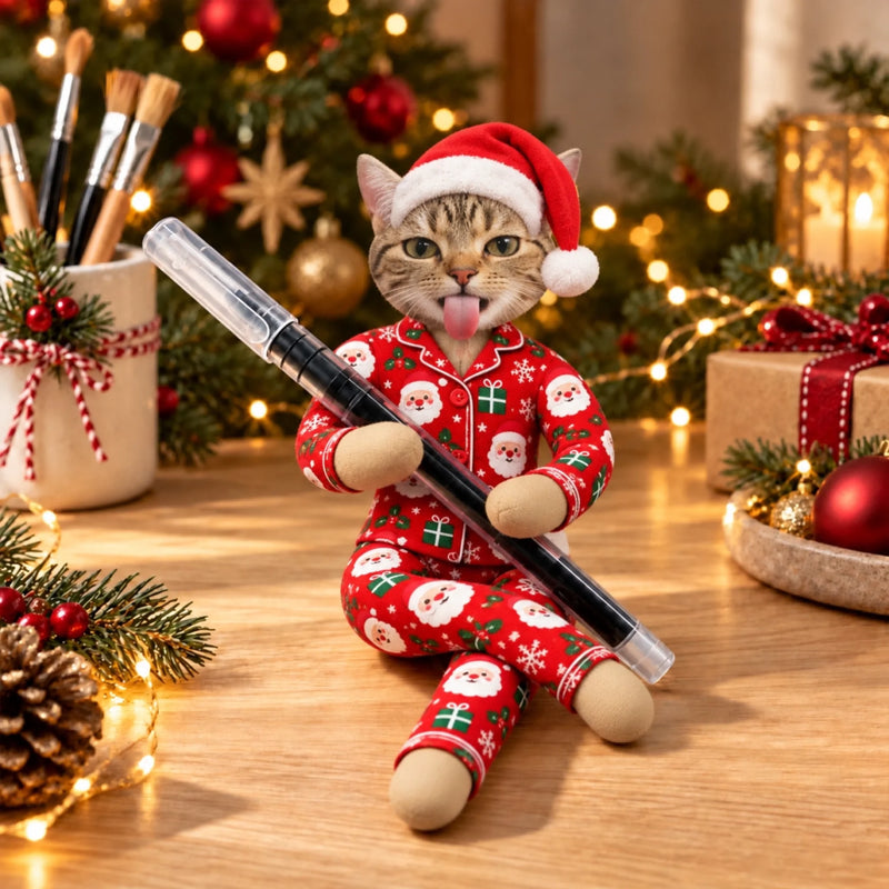 Custom Photo Christmas Elf Doll Gifts For Dog And Cat Lovers - Personalized Poseable Plush Doll copy