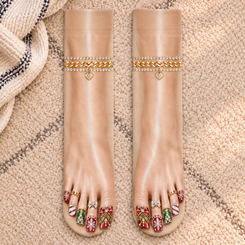 Custom Funny Toenails Gag Gifts For Coworkers, Family, Besties - Personalized Middle Tube Socks