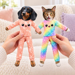 Custom Pastel Pajama Pet Lover Gifts For Dog And Cat Lovers - Personalized Poseable Plush Doll