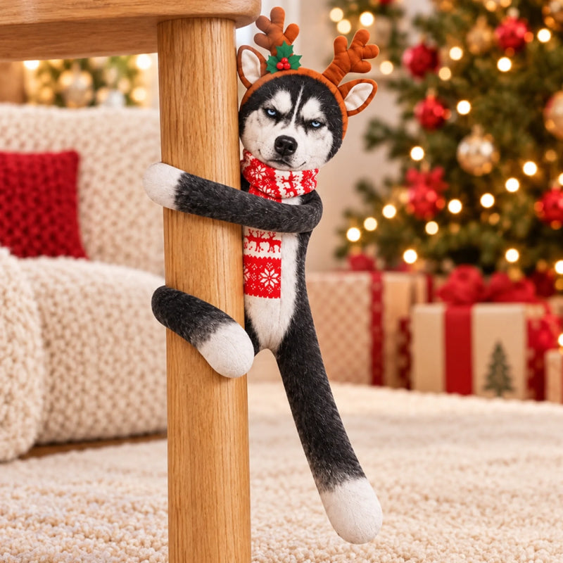 Custom Photo Pet Face Funny Christmas Gifts For Pet Lovers - Personalized Poseable Plush Doll