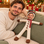 Custom Photo Face Funny Christmas Family Gifts For Him, Her - Personalized Poseable Plush Doll