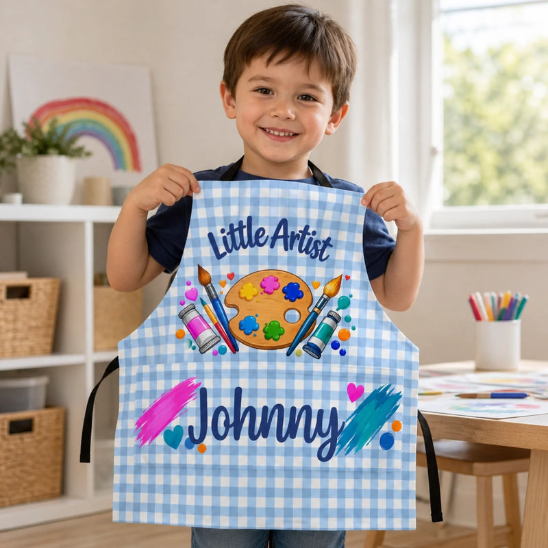 Custom Name Creative Artist Boys Girls Gifts For Kids, Artists, Art Lovers - Personalized Apron With Pocket