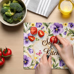 Custom Flower Garden Kitchen Gifts For Women - Personalized Glass Cutting Board