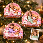 Custom Photo Just A Girl Who Loves Plushies Christmas Gifts for Kids - Personalized Acrylic Ornament