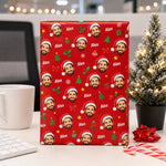 Custom Photo Secret Santa Gifts For Coworker - Personalized Wrapping Paper