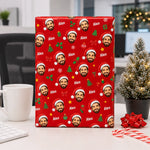 Custom Photo Secret Santa Gifts For Coworker - Personalized Wrapping Paper