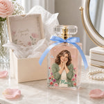 Custom Photo Floral Gifts for Mom - Personalized Refillable Perfume Bottle