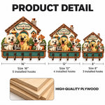 Custom Dog Family Gifts For Dog Lovers - Personalized Wooden Key Holder